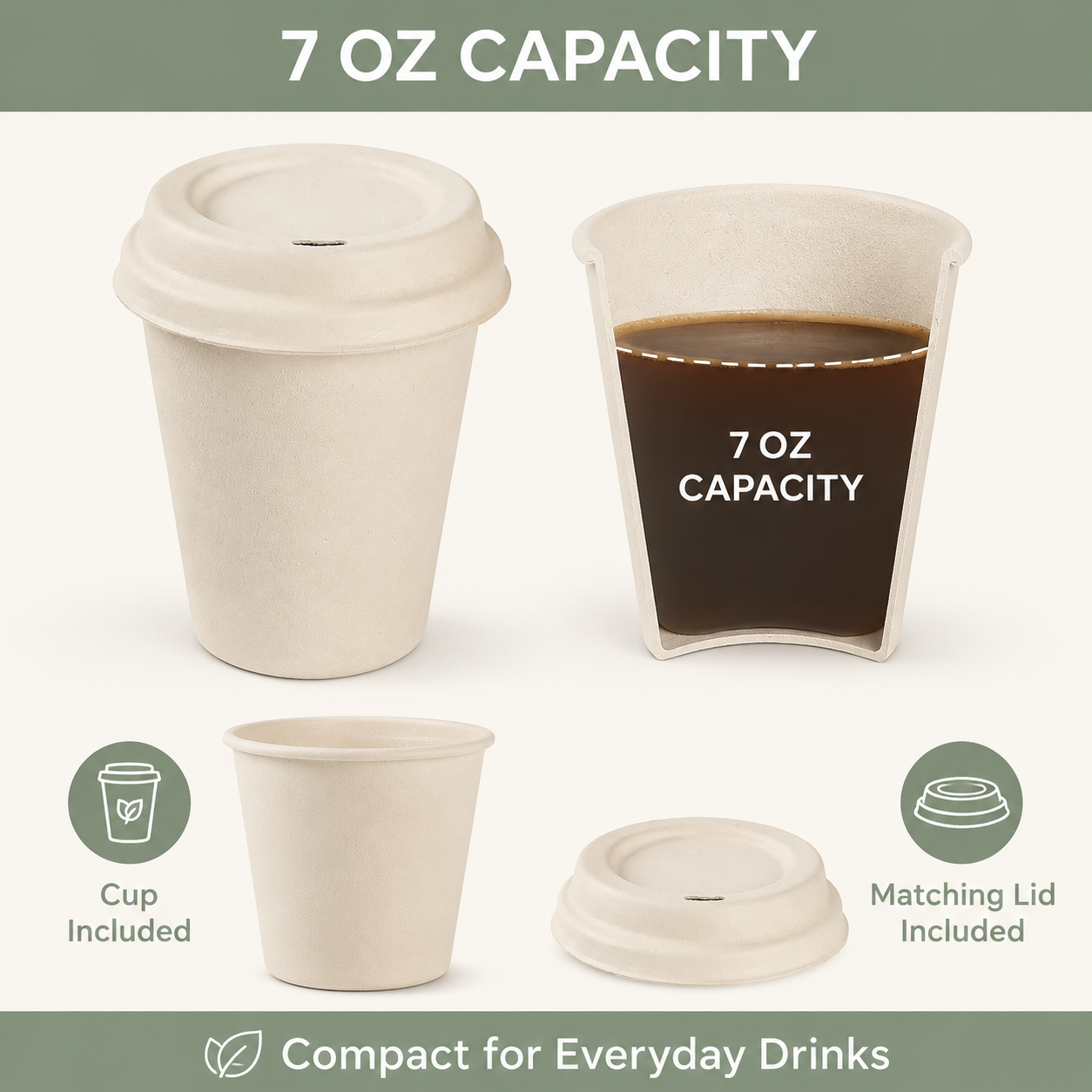 Disposable coffee cup for hot drinks