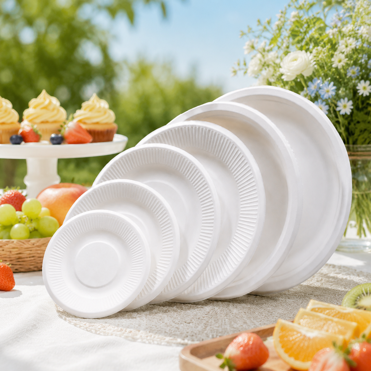 Disposable round plates