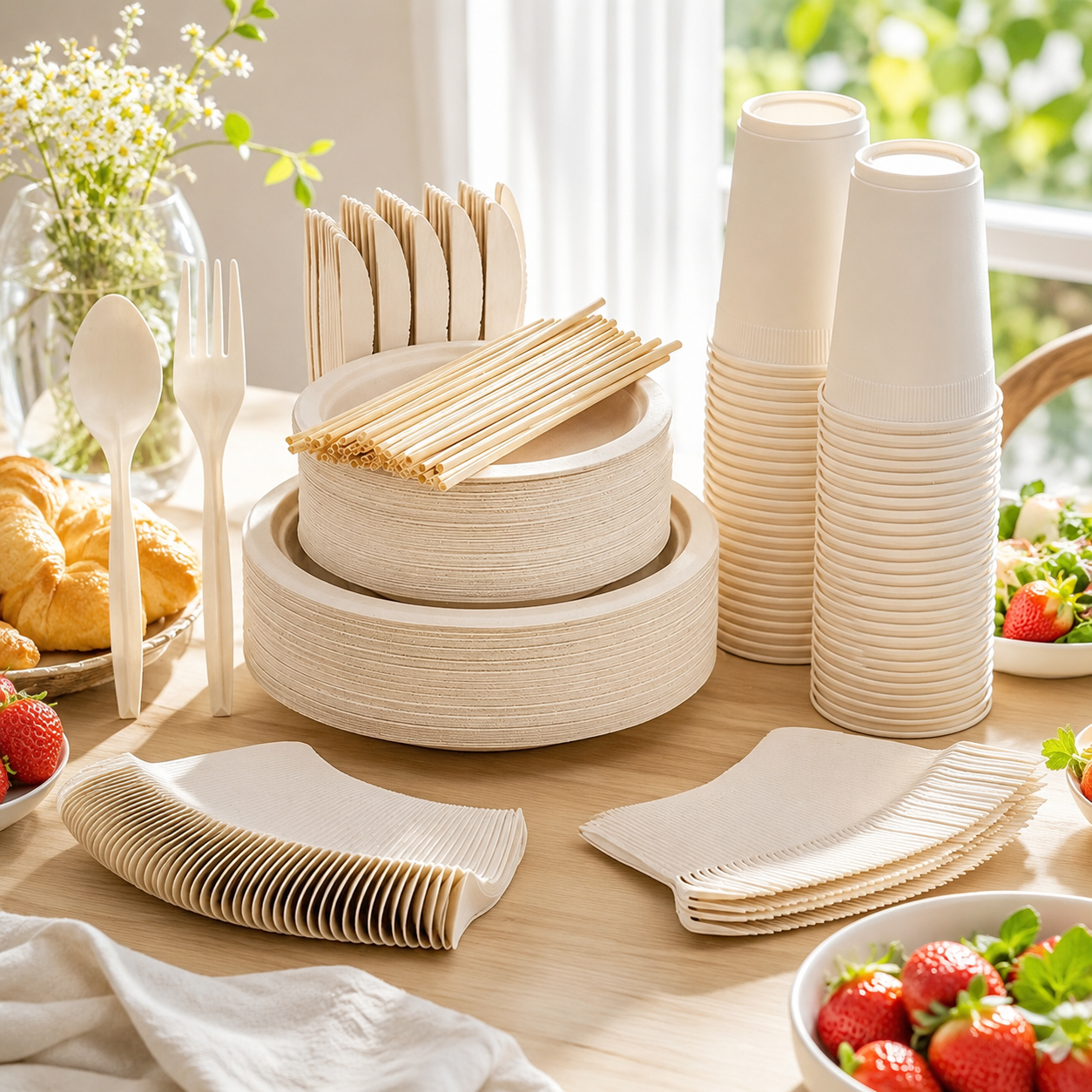 Eco-friendly disposable tableware collection