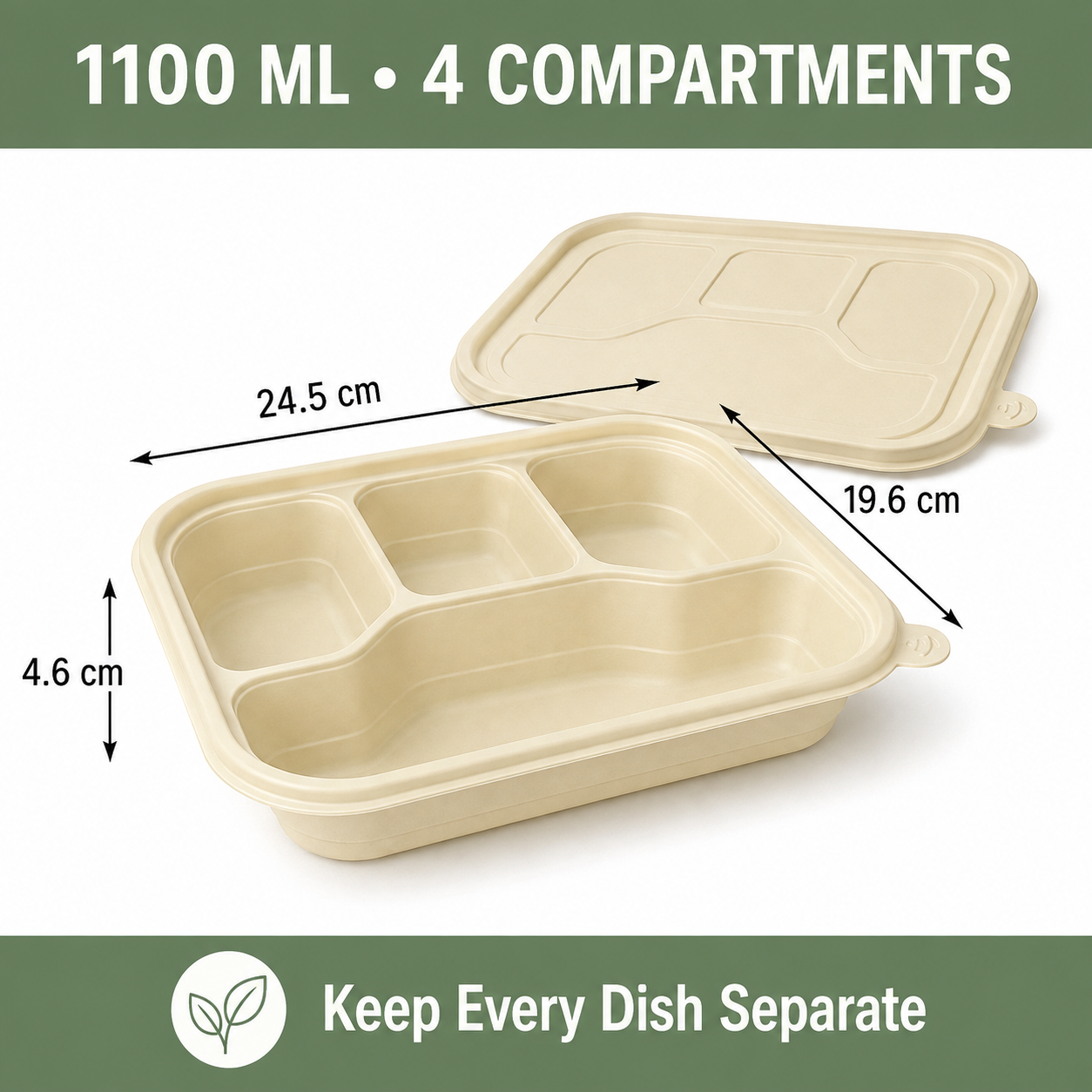 Multi-compartment meal container features